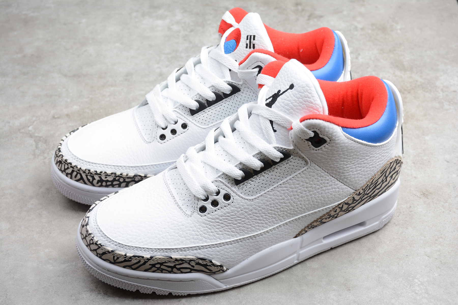 2020 Air Jordan 3 Retro White Blue Orange Shoes 2020 Air Jordan 3 Retro White Blue Orange Shoes